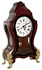 Austrian bracket clock, 2 day, time, alarm and quarter strike on two bells, spring driven movement in inlaid hard wood case with white enamel dial, c1810