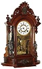 Ansonia Clock Co., Ansonia, Conn., "Triumph", 8 day, time and strike, mirror side mantel clock, in walnut c1880