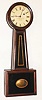 E. Howard and Co., Boston, Mass., 8 day, weight driven grain painted wood banjo clock, c1910