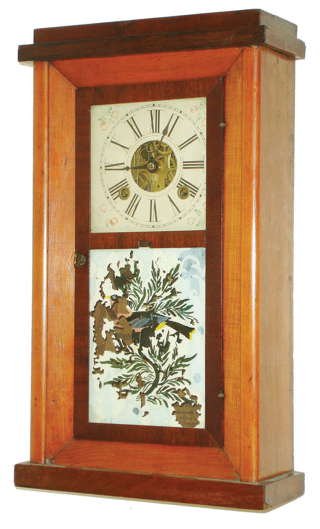 William S. Johnson, New York, 30 hour, time and strike spring fusee shelf clock, c1848 — Antique Clocks Price Guide