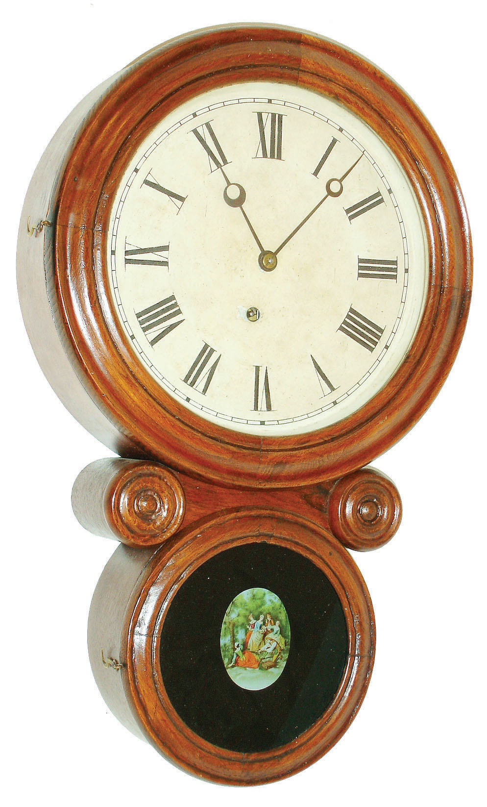 E. Ingraham &amp; Co., Bristol, Conn., 8 day, ionic style wall clock or timepiece, c1911 — Antique Clocks Price Guide