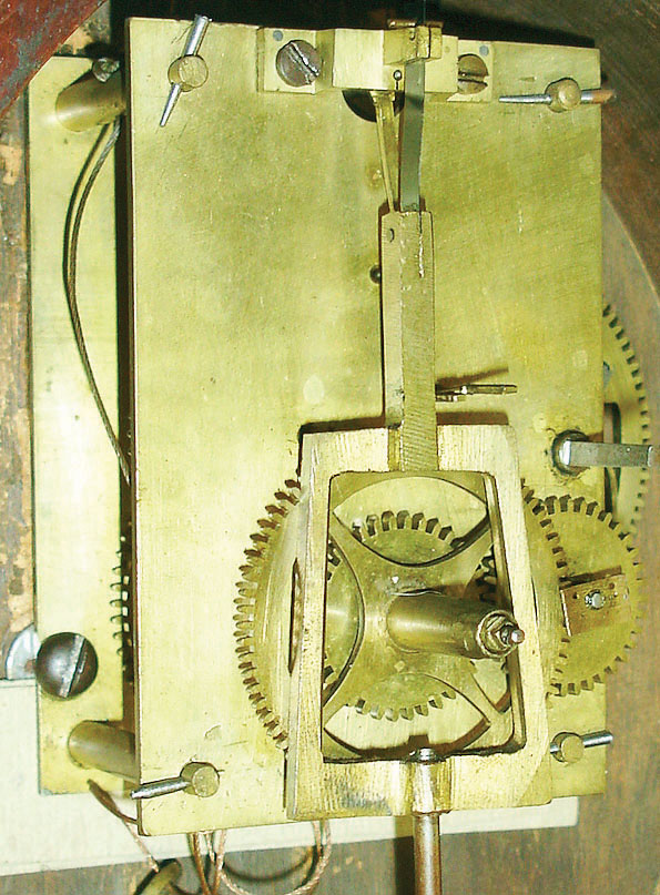 Unknown, Boston, 8 day, weight brass movement patent or banjo clock or timepiece, c1910 — Antique Clocks Price Guide