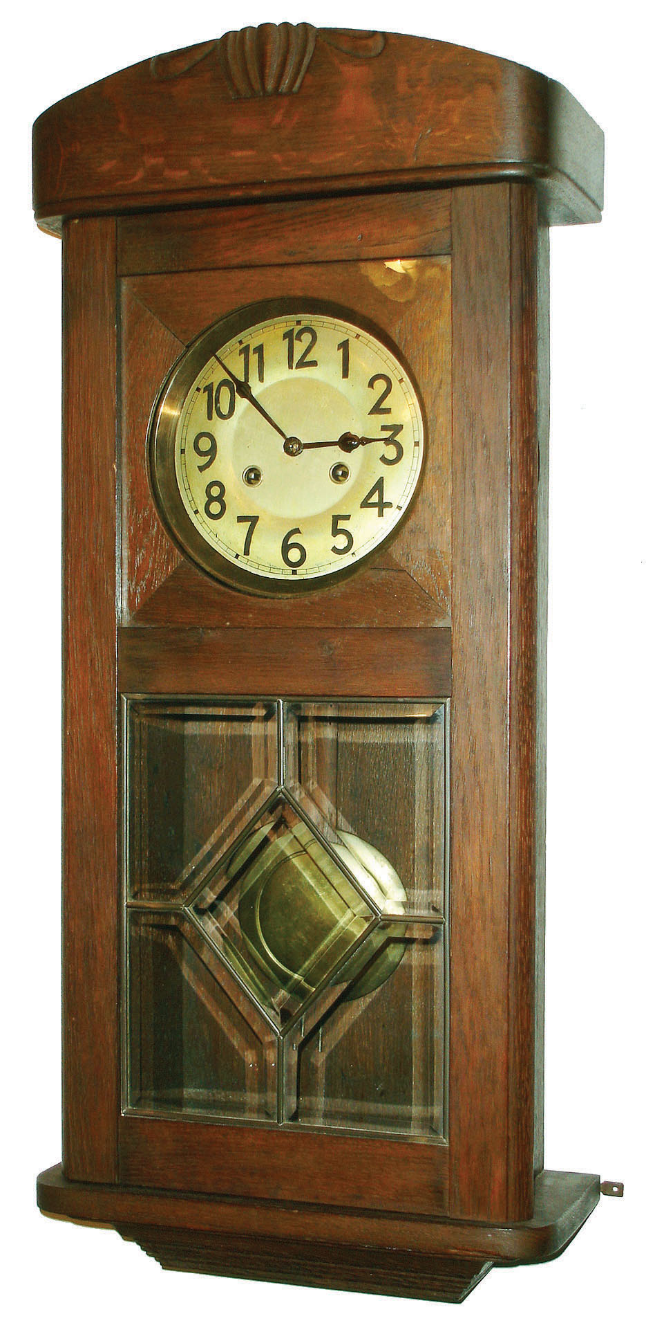 Junghans, Germany, dark oak 8 day time and strike spring wound wall clock, dated 1919 — Antique Clocks Price Guide