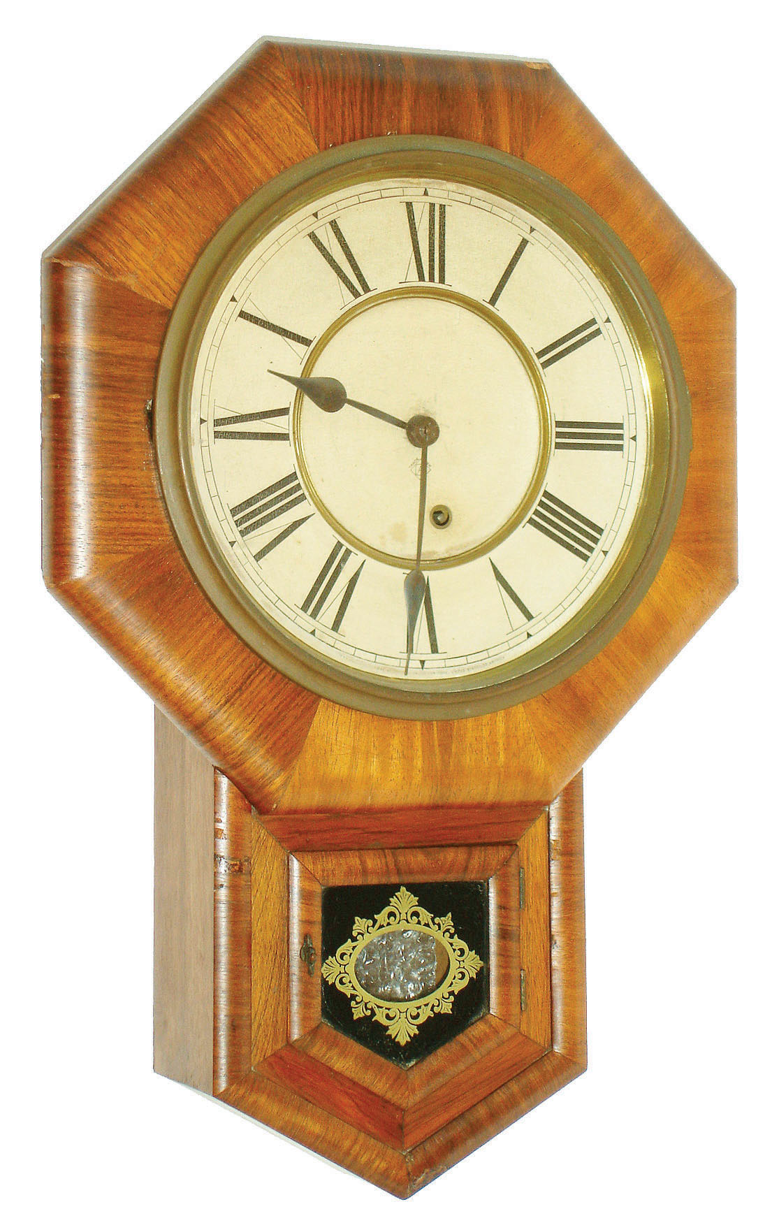 Ansonia Clock Co., Ansonia, Conn., 10-Inch Drop Octagon - R.C. 8 day, wall timepiece, c1901 — Antique Clocks Price Guide