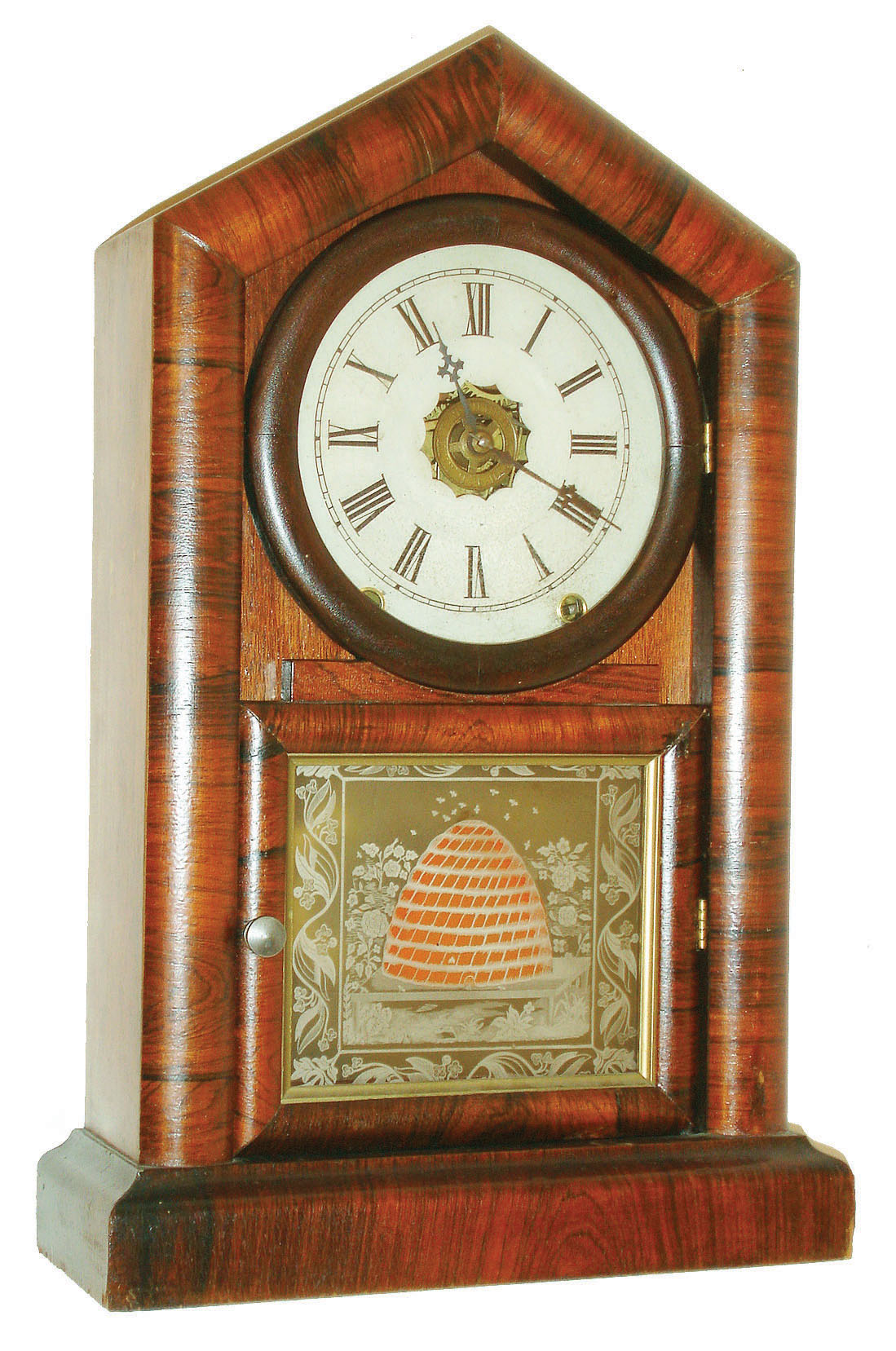 Ansonia Clock Co., Ansonia, Conn., "Gothic Gem", 8 day, time, strike and alarm shelf clock, c1874 — Antique Clocks Price Guide