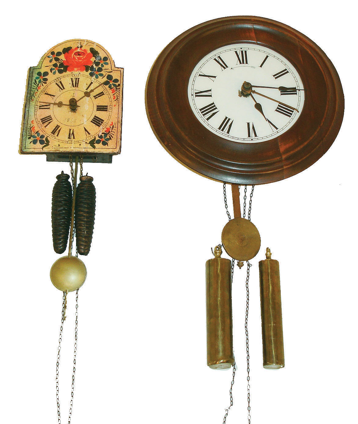 Clocks- 2 (Two) German: wag-on-the-wall and postal clock — Antique Clocks Price Guide