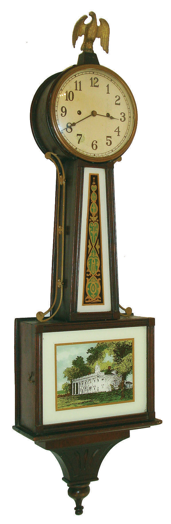 New Haven Clock Co., New Haven, Conn., "Willard", 30 day double wind patent or banjo clock or timepiece c1911 — Antique Clocks Price Guide