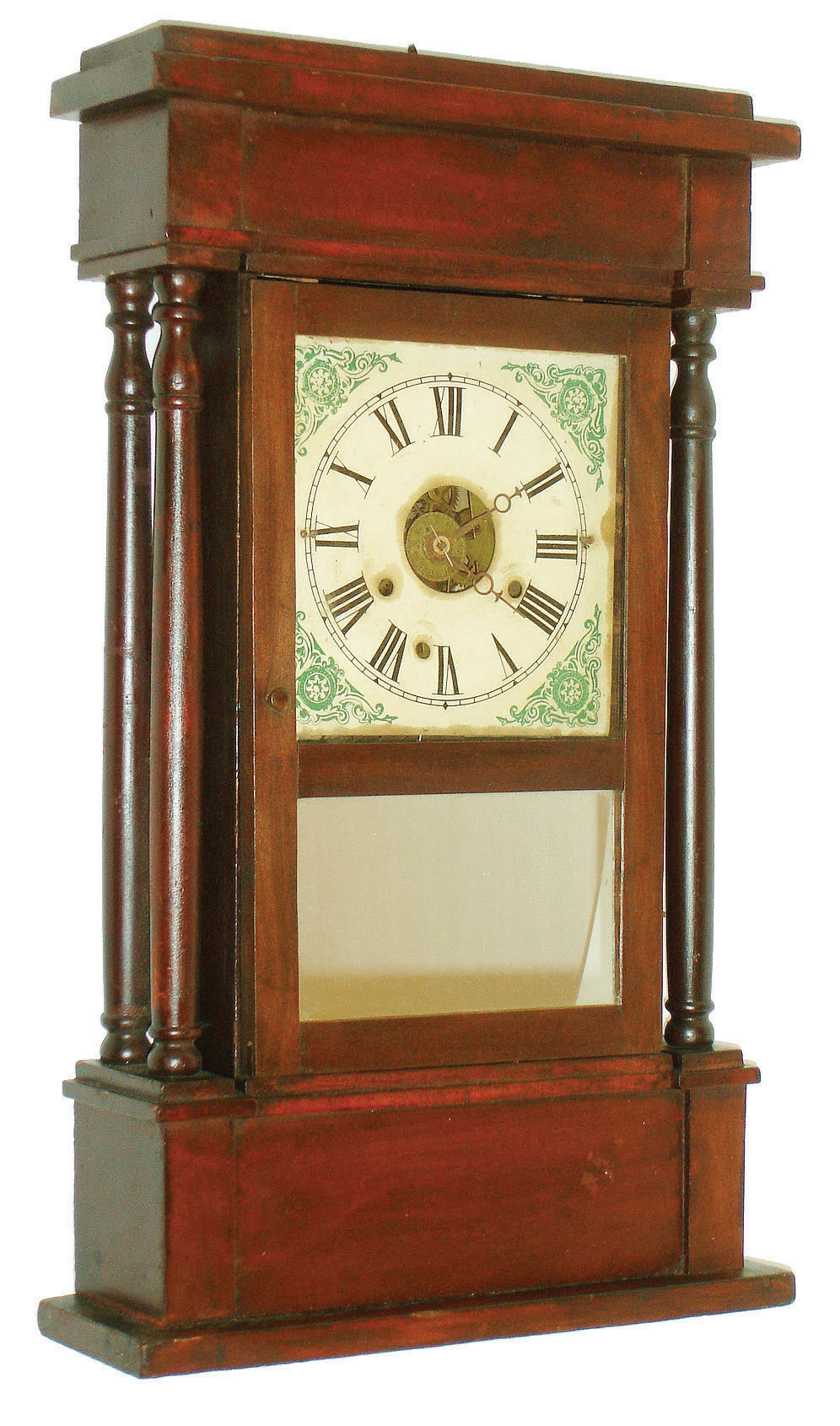 Seth Thomas Clock Co., Thomaston, Conn., 30 hour, time, strike and alarm 4 column shelf clock, an amalgamation of parts, c1865 — Antique Clocks Price Guide