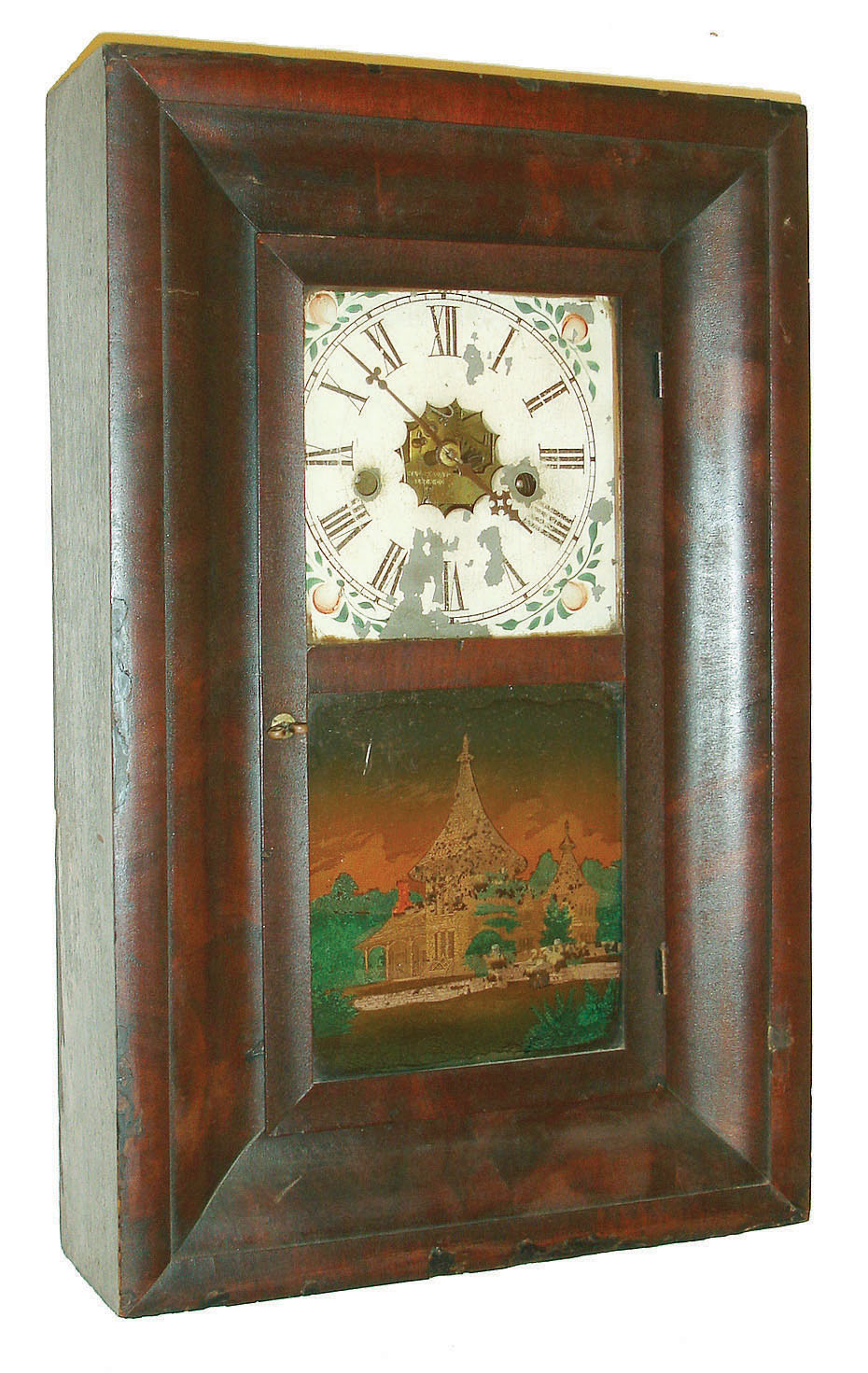 Waterbury Clock Co., Waterbury, Conn., 30 hour time and strike spring brass movement OOG shelf clock, c1860 — Antique Clocks Price Guide