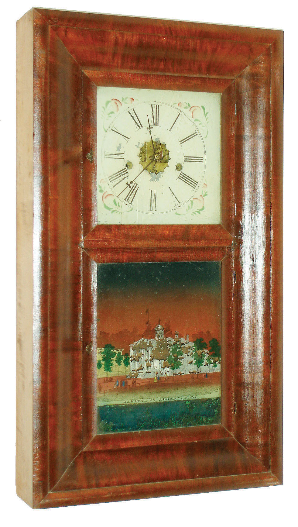 E.N. Welch, Forestville, Conn., 8 day, time and strike double door OG shelf clock, c1860 — Antique Clocks Price Guide