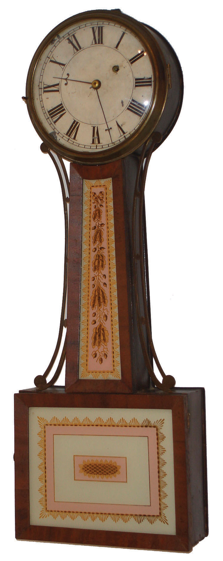 Unknown, 8 day weight patent or banjo timepiece, restored to appear 30 years older, c1860 — Antique Clocks Price Guide