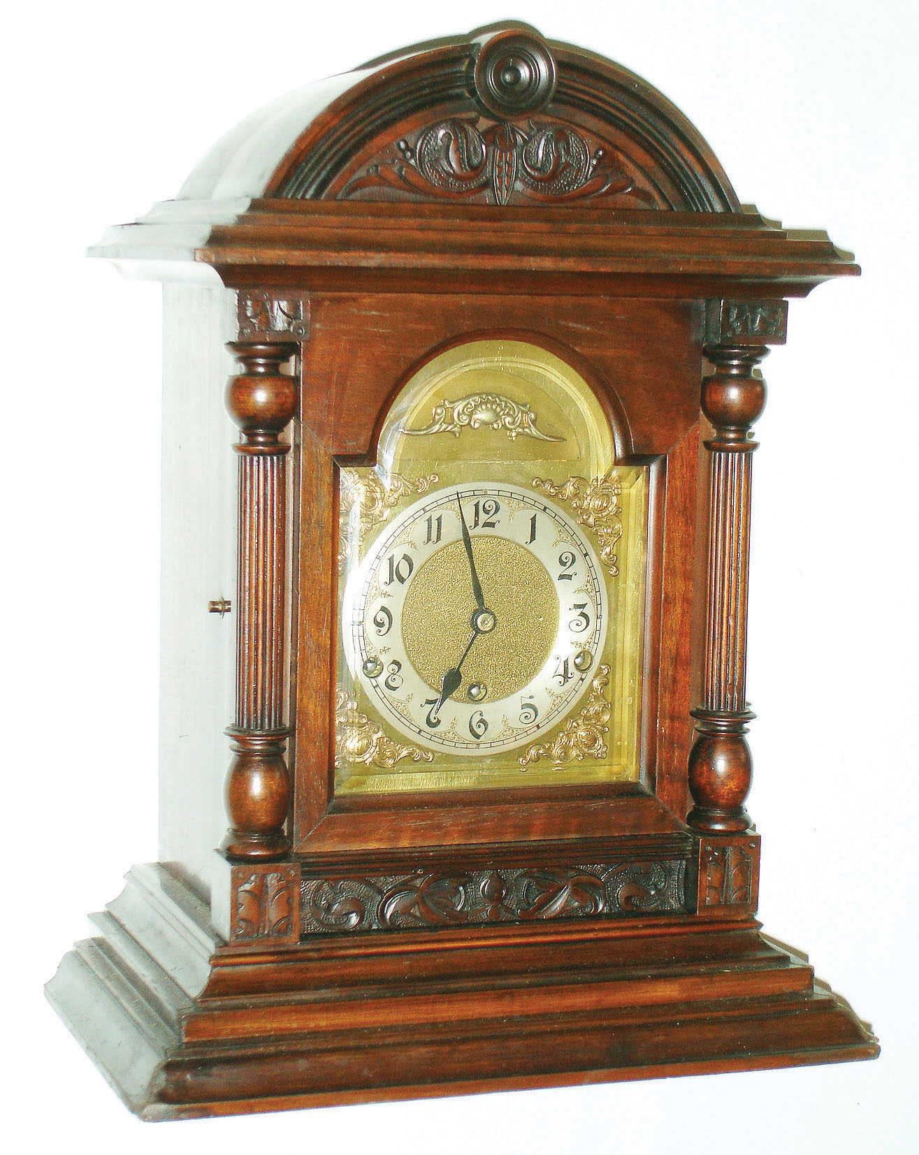 German, Wurttemberg carved walnut 8 day Westminster chime bracket clock, c1910 — Antique Clocks Price Guide