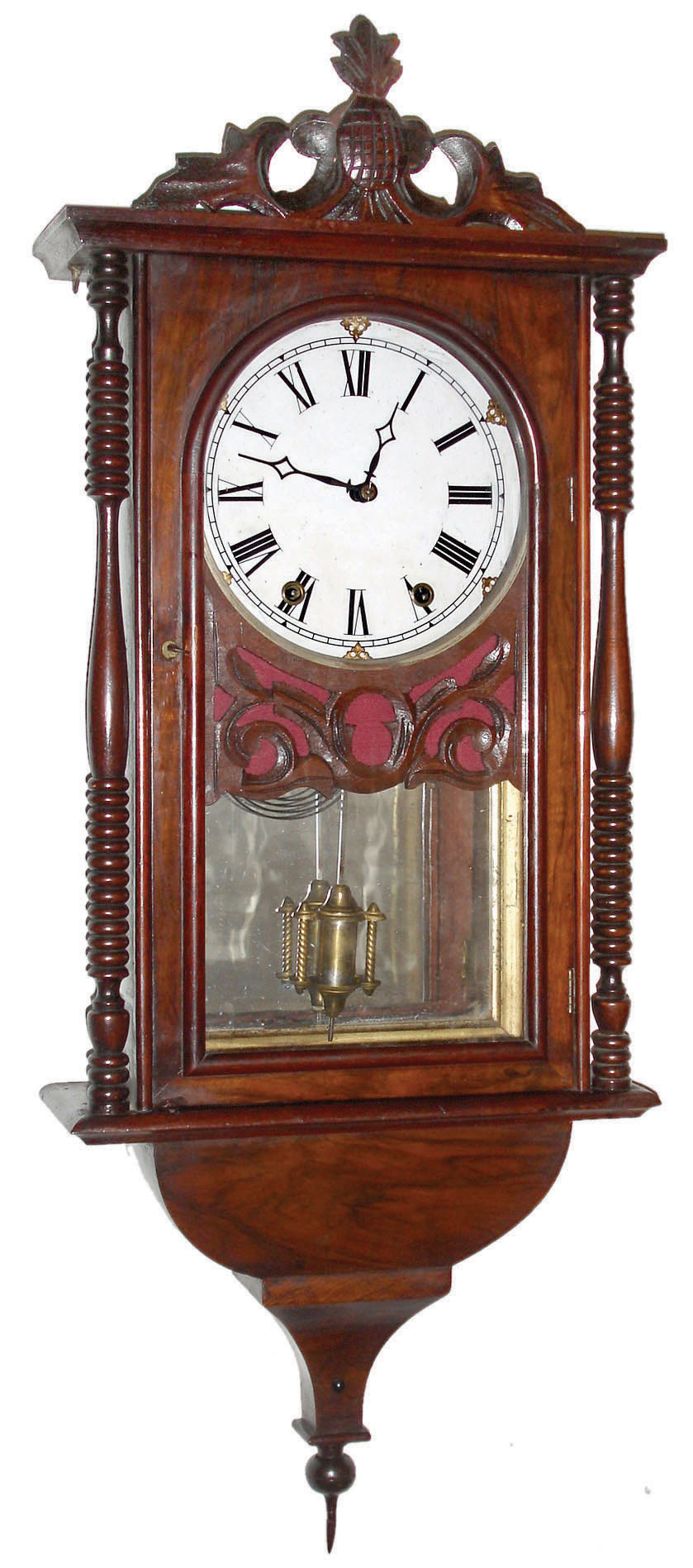 Anglo American mahogany 8 day time and strike wall clock, c1890 — Antique Clocks Price Guide