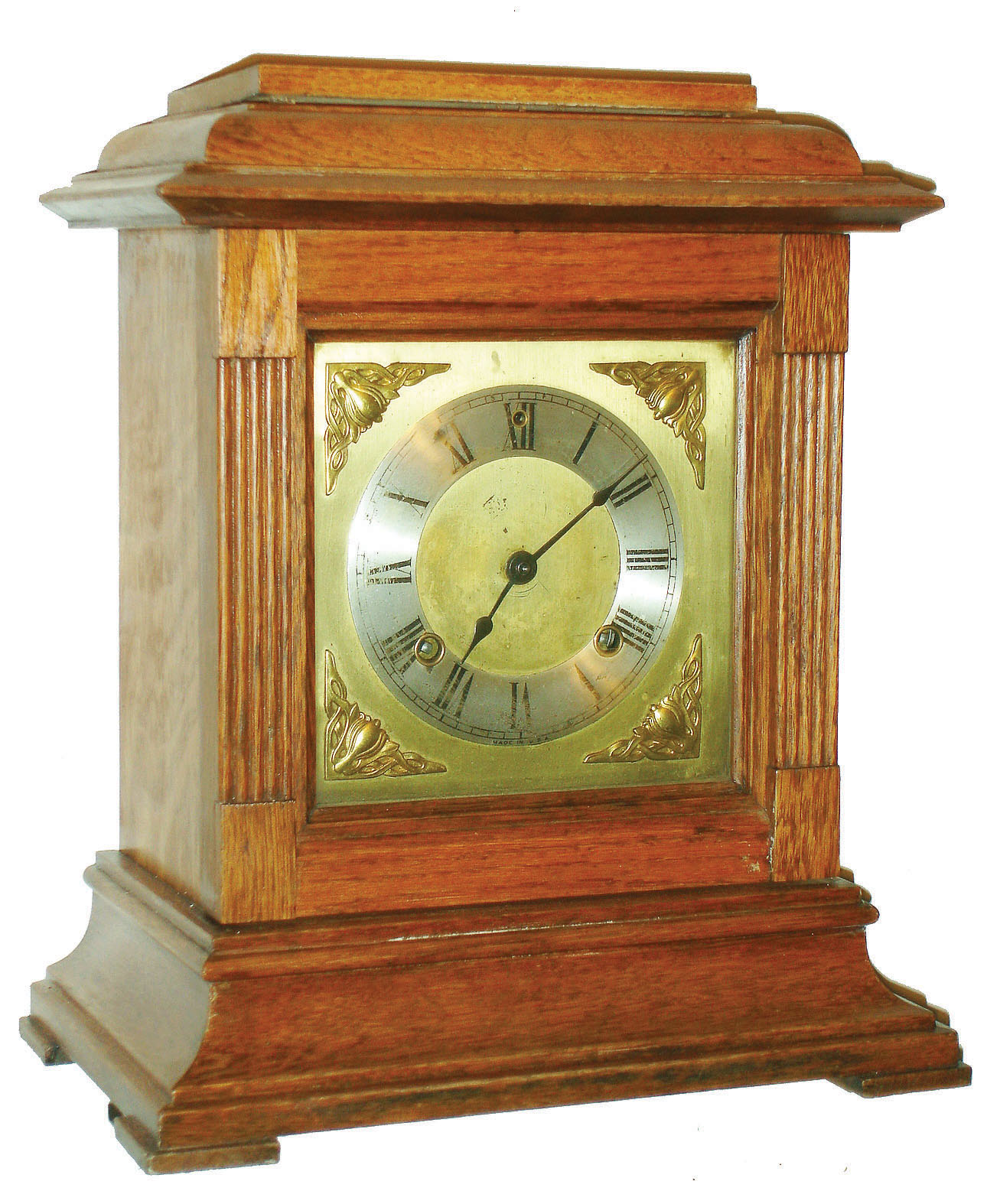 Ansonia Clock Co., New York, "Cabinet No. 22" oak time and strike mantel clock, c1910 — Antique Clocks Price Guide