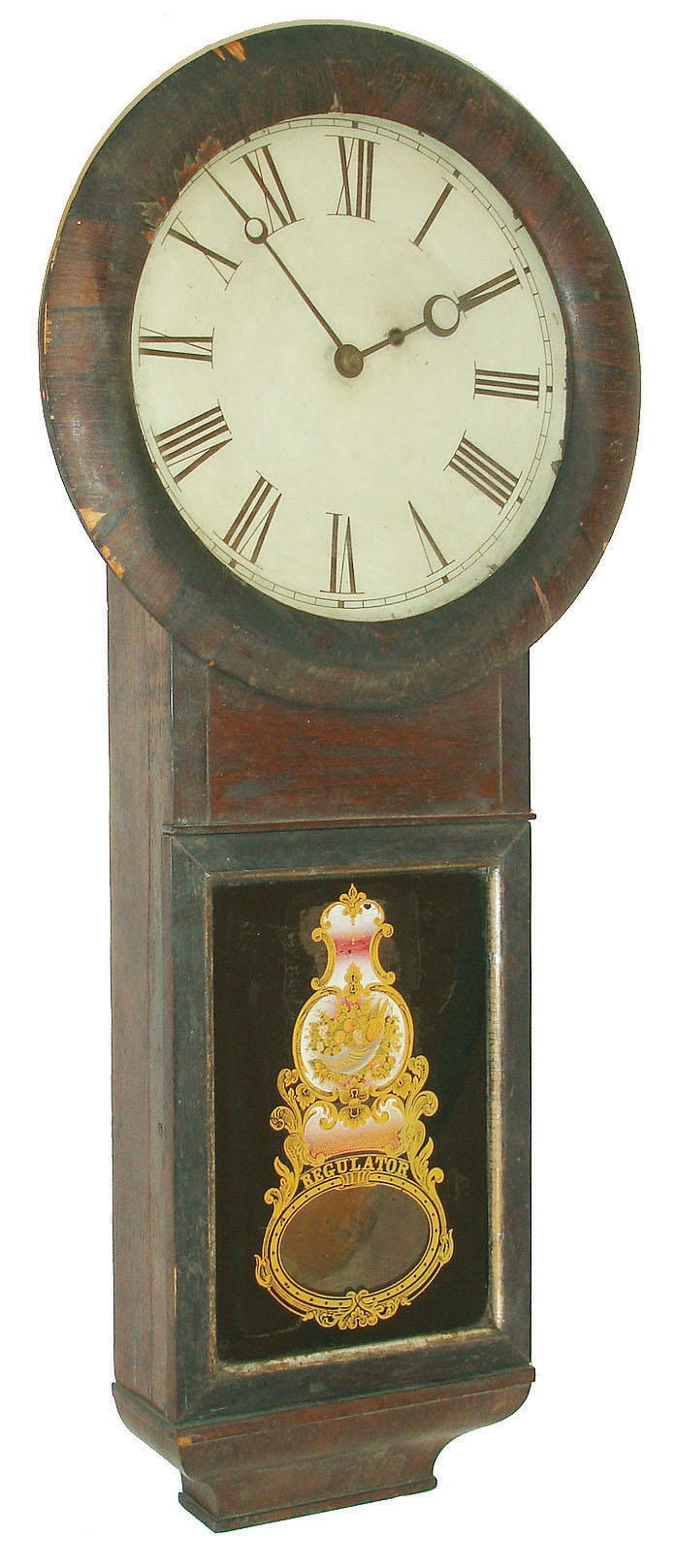 Seth Thomas, an early, post civil war,"Regulator No. 2", 8 day, weight brass movement regulator clock or timepiece, c1865. — Antique Clocks Price Guide