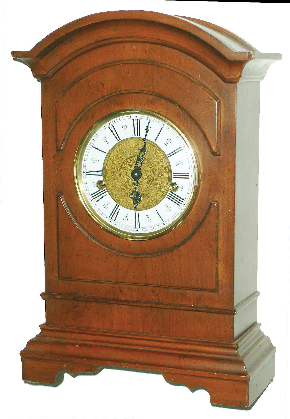 Trend Clocks by Sligh, Zeeland, Michigan, stained wood 8 day Westminster chime reproduction bracket clock, 1974 — Antique Clocks Price Guide