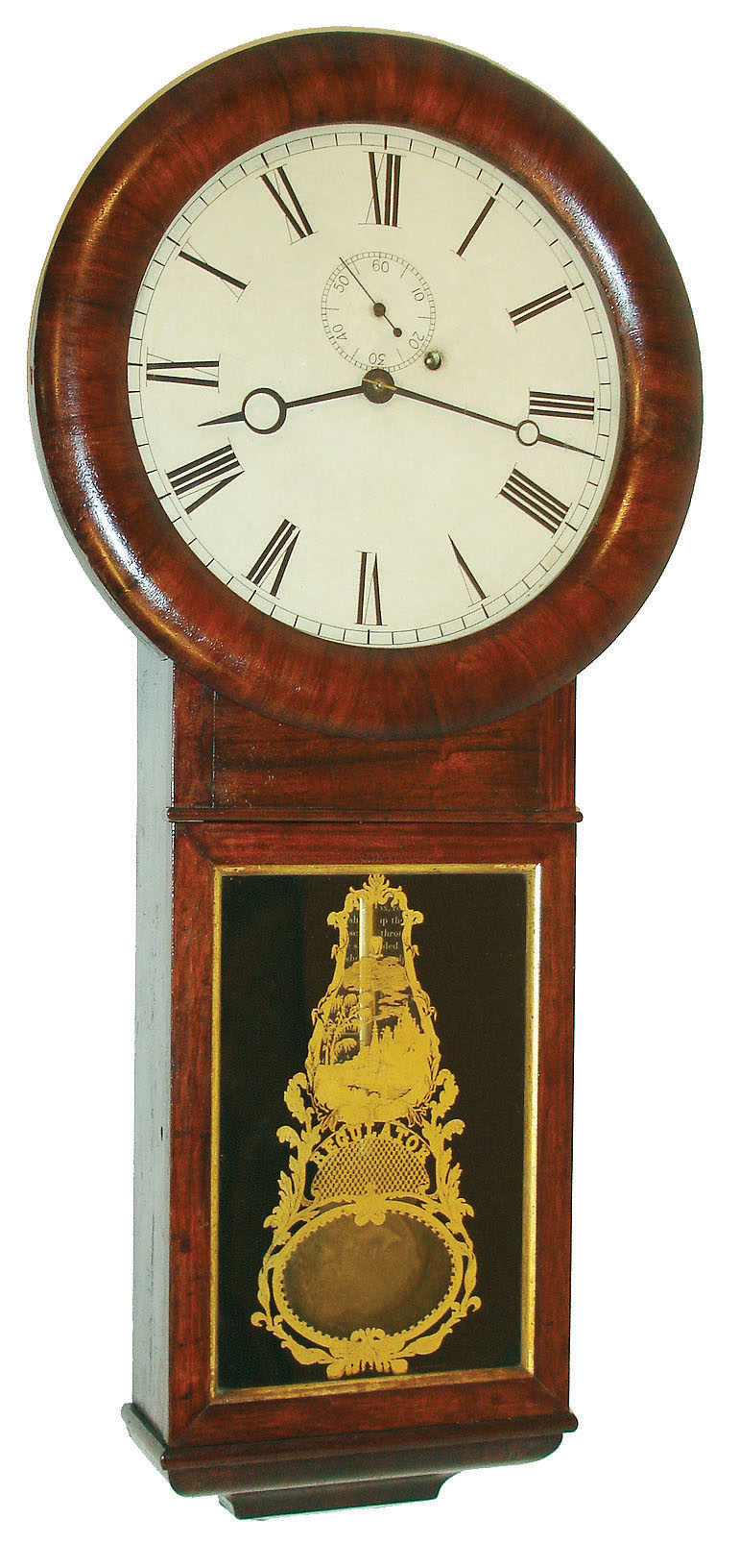 Seth Thomas Clock Co., Plymouth Hollow, Conn., "Regulator No. 1", 8 day, weight brass movement regulator wall clock or timepiece, c1860 — Antique Clocks Price Guide