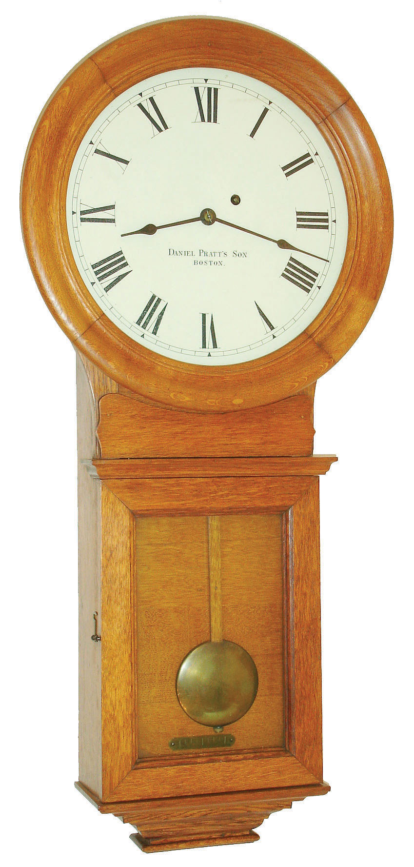 Little &amp; Eastman / Boston Clock Co, Boston, for retailer Daniel Pratt's Sons, 8-day weight driven timepiece, c1895 — Antique Clocks Price Guide