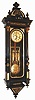 Austrian, bench made, 3-weight "Vienna Regulator" in an ebonized case with mother of pearl and brass inlay, serial # 65831, c1895