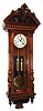 German, Gustav Becker, Freiburg, serial #366239, 2-weight Alt Deutsch "Vienna  Regulator", in a walnut veneered case with carved half columns and old top,  C,1880