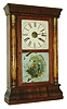 E.N. Welch Mfg. Co., Forestville, Conn., 30 hour, time and strike weight brass column & cornice shelf clock, c1870