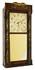Unknown, 30 hour, time and strike weight wood movement (groaner) half column & splat shelf clock, c1830 This might possibly be a Boardman & Wells but there is not enough of the label remaining to tell.