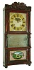 C. & L.C. Ives, Bristol, Conn., 8 day, time and strike weight brass movement triple decker shelf clock, c1834
