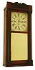 Burr & Chittenden, Lexington, Mass., 30 hour, time and strike weight wood movement (groaner) half column & splat shelf clock, c1835