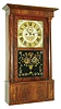 Spencer, Hotchkiss & Co., Salem Bridge, Conn., 8 day, time and strike weight brass movement column and cornice shelf clock, c1835