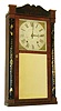 Elisha Hotchkiss, Burlington, Conn., 30 hour, time and strike weight wood movement half column & splat shelf clock, c1830
