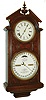 Ithaca Calendar Clock Co., Ithaca, NY, "No. 6 Hanging Library", 8 day, time and strike, double dial calendar wall clock, c1875