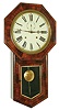 Welch, Spring & Co., Forestville, Conn., "Verdi", 8 day, time and strike rosewood wall clock, c1889