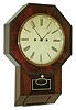 Atkins, Whiting & Clock Co., Bristol, Conn., 30 day, wagon spring ripple molding wall timepiece, c1855