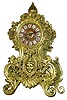 French cast brass 8 day time and strike mantel clock, c1890
