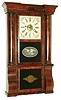 Forestville Mfg. Co., (J.C. Brown), Forestville, Conn., 8 day, time and strike column & cornice shelf clock, c1850