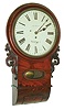 English, 8 day, brass fusee movement tavern wall clock or timepiece, c1875