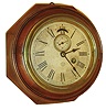 Ansonia Clock Co., Ansonia, Conn. & Brooklyn, NY,  "One Day Lever", 30 hour, spring brass lever movement octagon wall clock or timepiece.  C1885