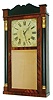 Atkins & Downs for Mathews & Wayne, Bristol, Conn., 30 hour time and strike wood movement half column & splat shelf clock.  c.1832