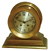 Chelsea Clock Co., Boston, Mass., "Admiral" dial brass 8 day ship's bell mantel clock, sold by Abercrombie & Fitch Co., New York, 1929