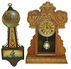 Clocks- 2 (Two)- a small Ingraham banjo, and a ginger bread shelf clock