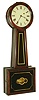 Unknown, possibly a George Hatch, 8 day, weight brass movement patent or banjo clock or timepiece, c1860