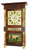 Spencer, Hotchkiss and Co., Salem Bridge, Conn., 8 day, time and strike weight brass movement double decker shelf clock, c1835