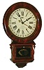 Ansonia Brass and Copper Co., Ansonia, Conn., "Terry's Patent Drop Extra Calendar" wall clock with 8 day time, strike and calendar spring driven movement in rosewood veneer case, c1872