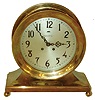 Chelsea Clock Co., Boston, 8.5" special dial "Commodore" or "Base and Ball" cast brass 8 day ship's bell mantel clock, sold by Jaccard Jewelry, Co., Kansas City, MO, 1913