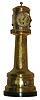 French Industrial Series lighthouse mantel clock, 8 days, time only, revolving turret, barometer and thermometer, c1880