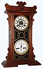Waterbury Clock Co., Waterbury, CT, "Calendar No. 44" walnut 8 day time and strike calendar shelf clock, c1891