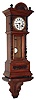 French mahogany 8 day time and strike miniature long case clock, with wall bracket, c1900