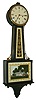 New Haven Clock Co., New Haven, Conn., 8 day, time, strike and Westminster chime patent or banjo clock.   c1923