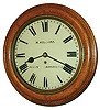 W. Holland, Rock Ferry, Birkenhead, English oak 8 day fusee time only wall clock, c1890