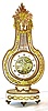 French, Mathieu Laine, La Pendule Louis XVI, an ormolu lyre on a white marble base, the skeletonized movement forming the actual pendulum, suspended from a knife edge, with tic-tac escapement and count wheel striking on a bell, c1790.